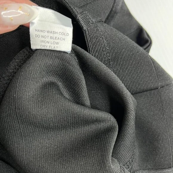 Black Bodycon Spaghetti Strap Dress Women’s Size Small Haute Monde - Picture 9 of 9